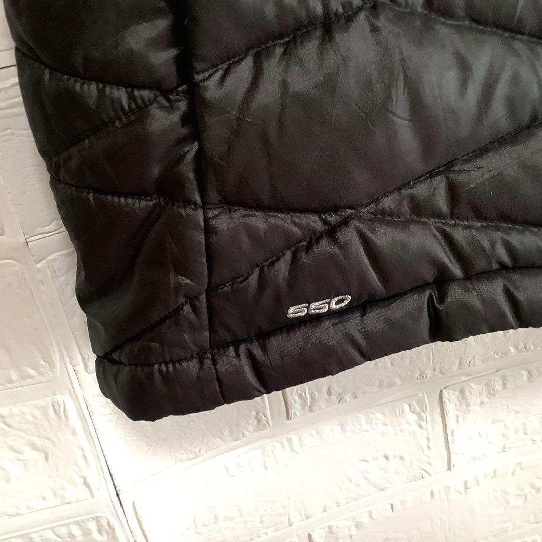 美品 ノースフェイス ダウンベスト 550フィル 刺繍ロゴ ブラック 黒 M
