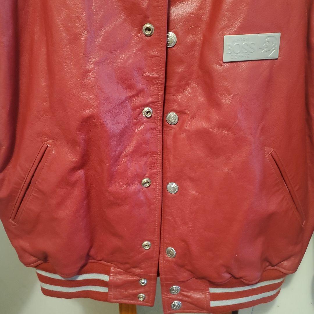 もへじ 当時物 ヴィンテージ SUNTORY BOSS 豚革 スタジャン