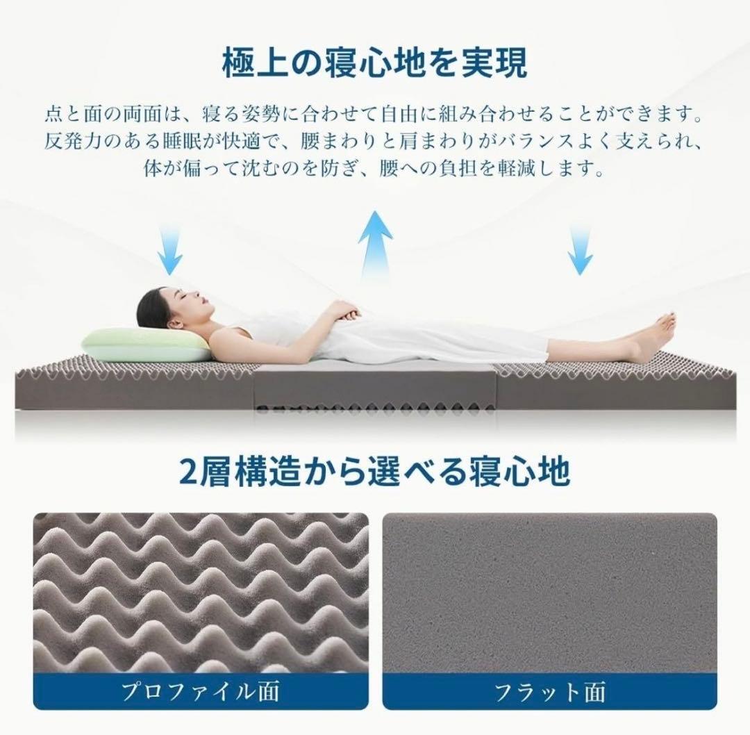 マットレス セミダブル 高反発マットレス 三つ折 極厚10cm