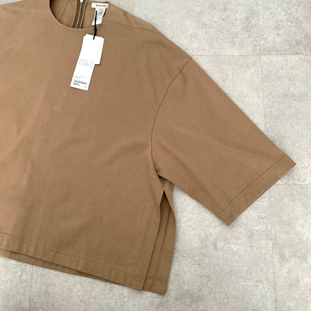 新品未使用 BLAMINK タグ付き ショートスリーブ カットソー ジッパー 0