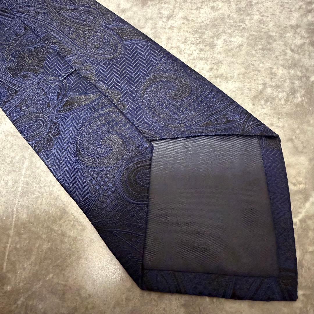 【✨極美品✨】Paul Smith ポールスミス ネクタイ ネイビー ペイズリー