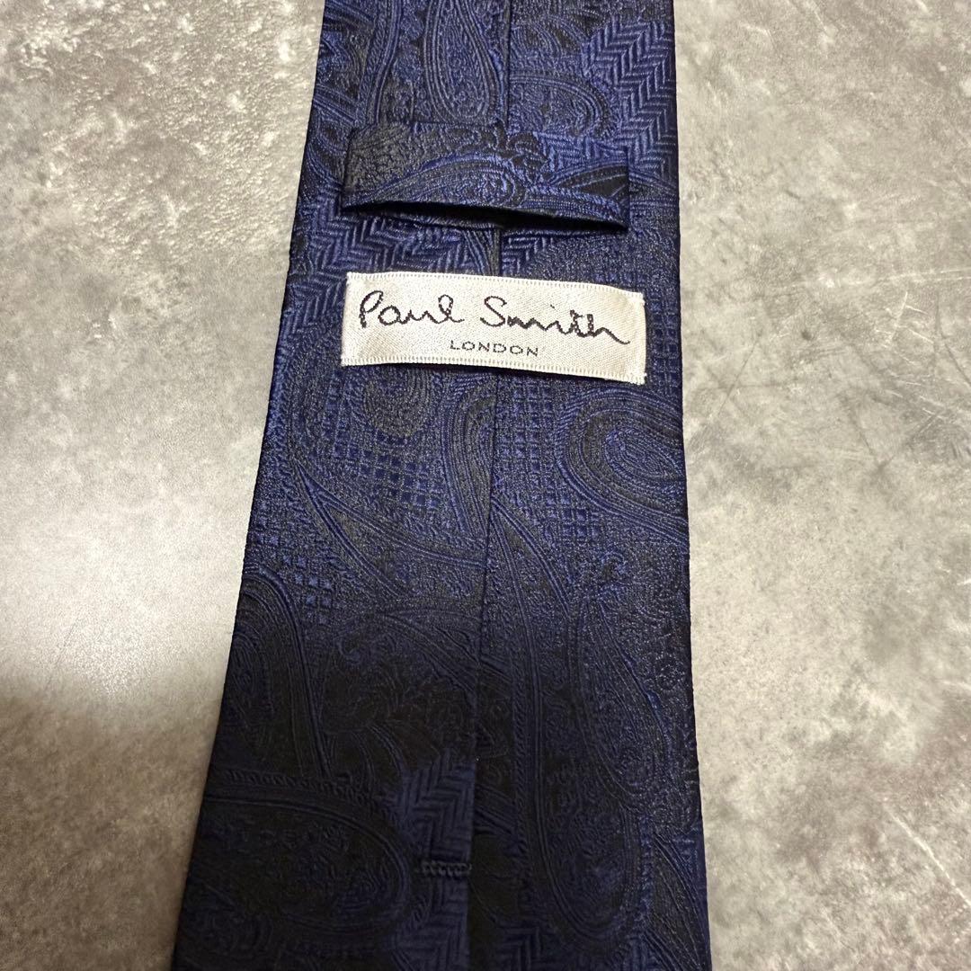 【✨極美品✨】Paul Smith ポールスミス ネクタイ ネイビー ペイズリー