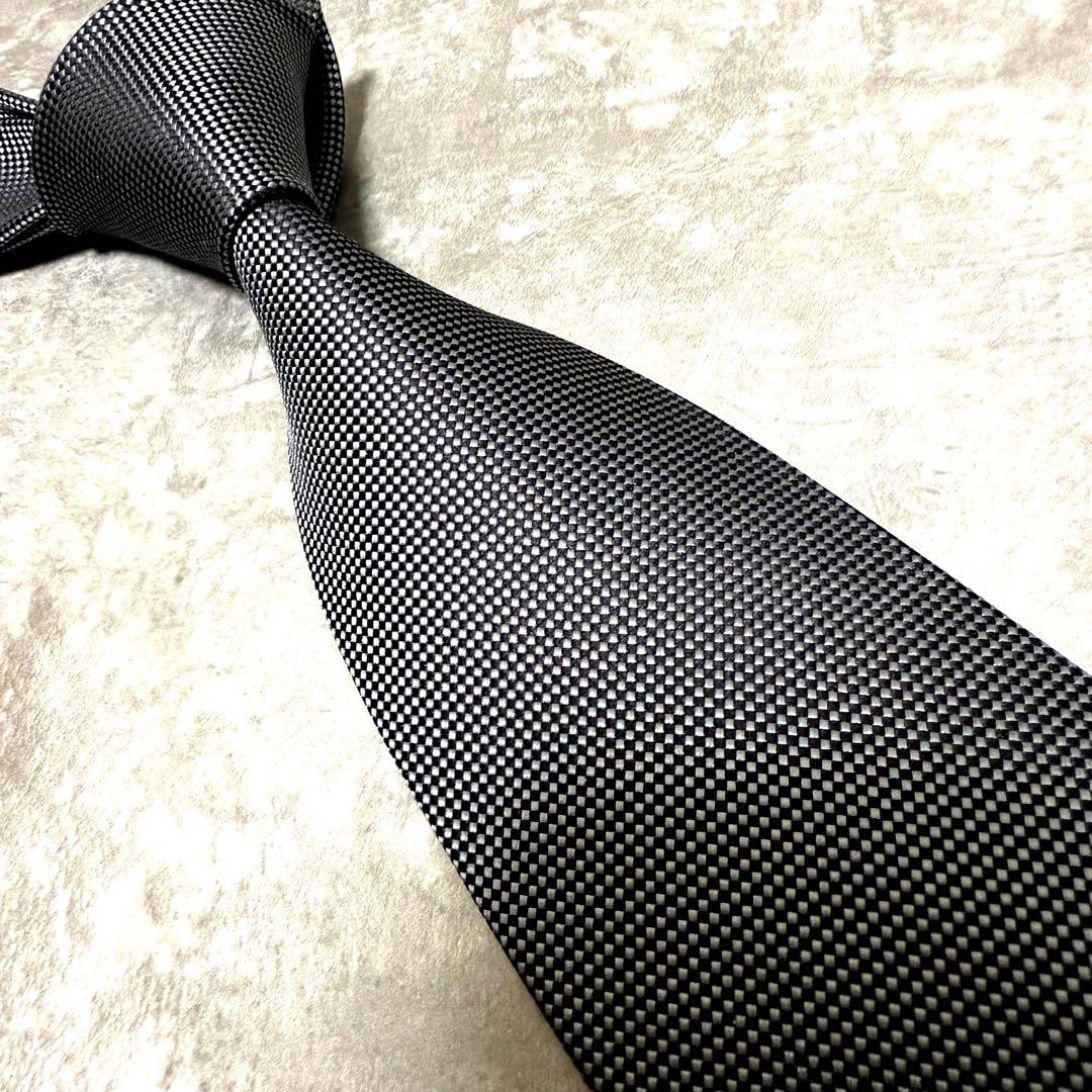 【✨極美品✨】 HERMES エルメス ネクタイ グレー ソリッド系 結婚式