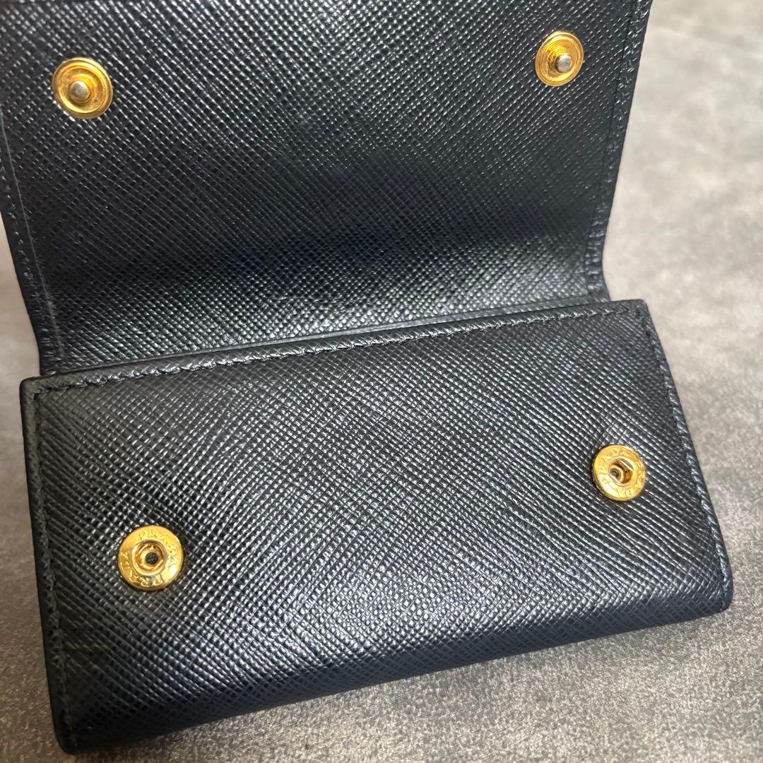 PRADA キーケース サフィアーノ レザー 4連 ブラック
