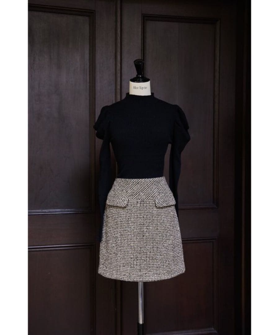 スカート Her lip to Hemingway Check Tweed Skirt M