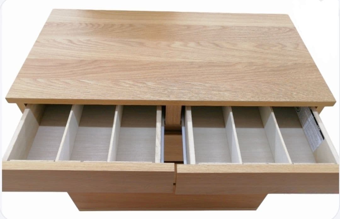 無印良品　木製チェスト4段　オーク材　中古品