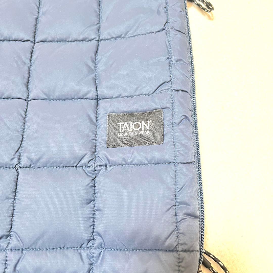 タイオン【TAION】マウンテンオープンフロントダウンポンチョ　ネイビー　タグ付