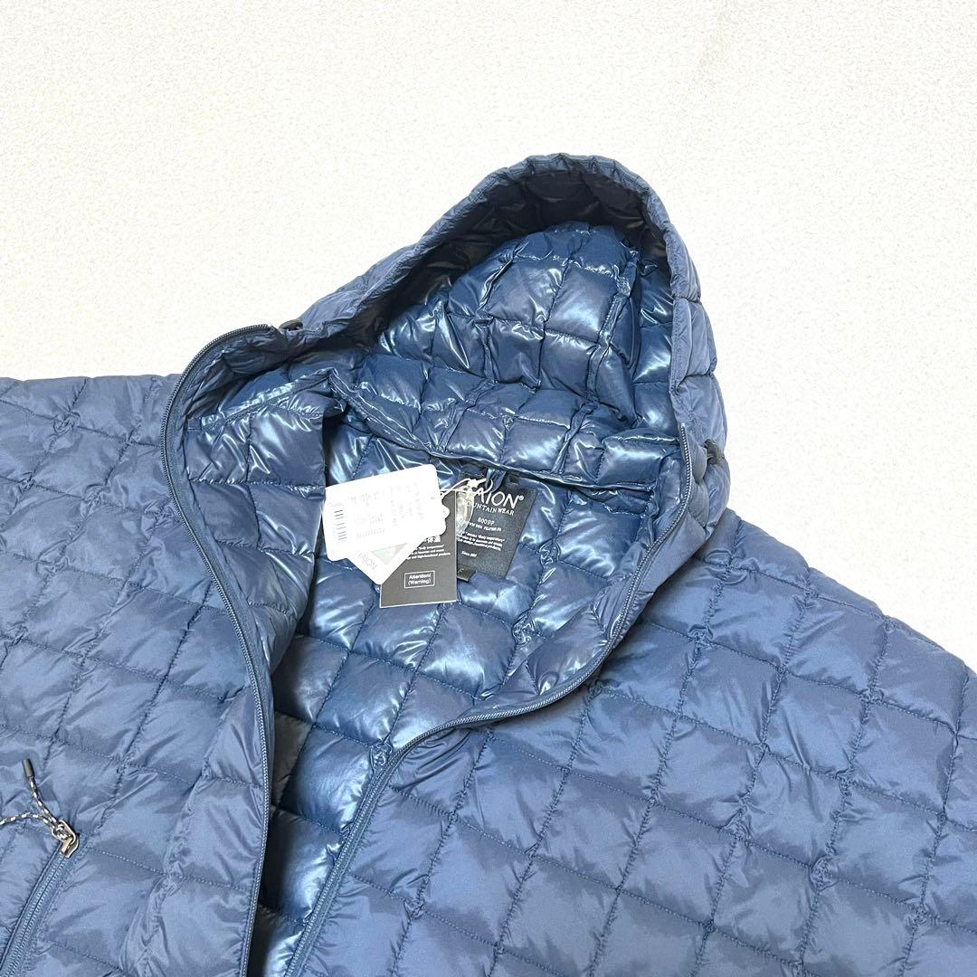 タイオン【TAION】マウンテンオープンフロントダウンポンチョ　ネイビー　タグ付