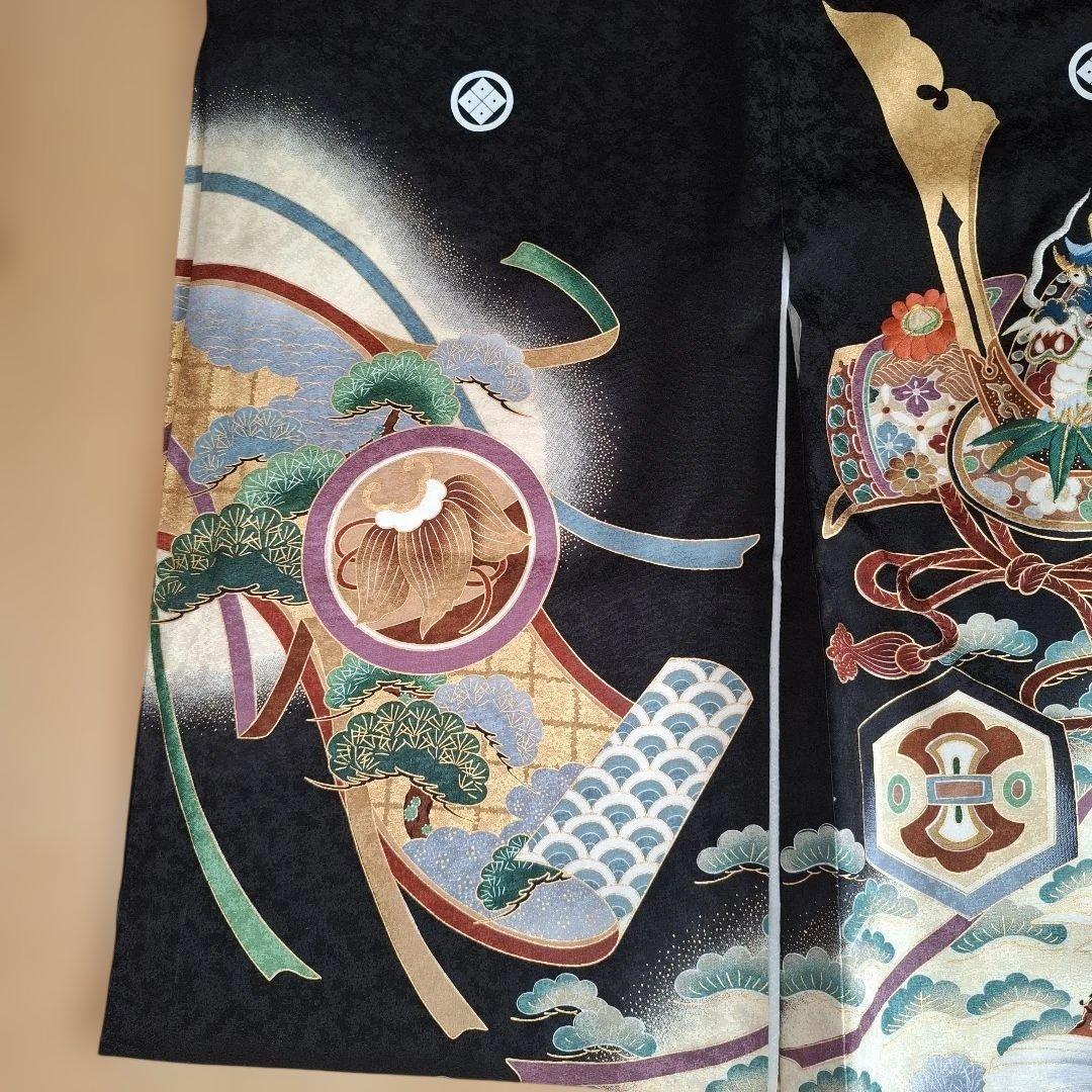 男の子お宮参りセット　正絹着物　ベビードレス