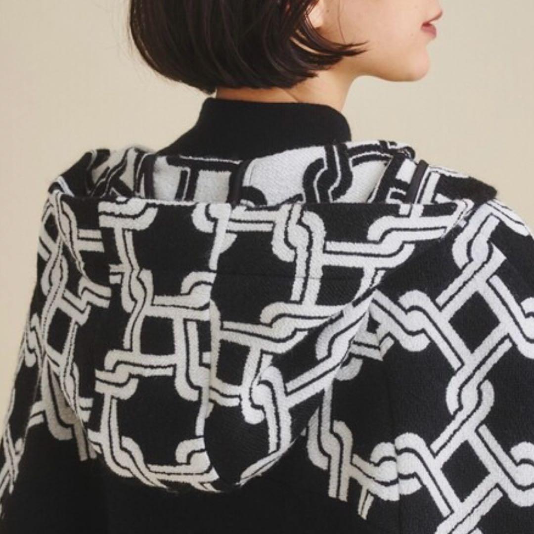 【未使用】グレースクラス キカジャガード ショートコート黒 36