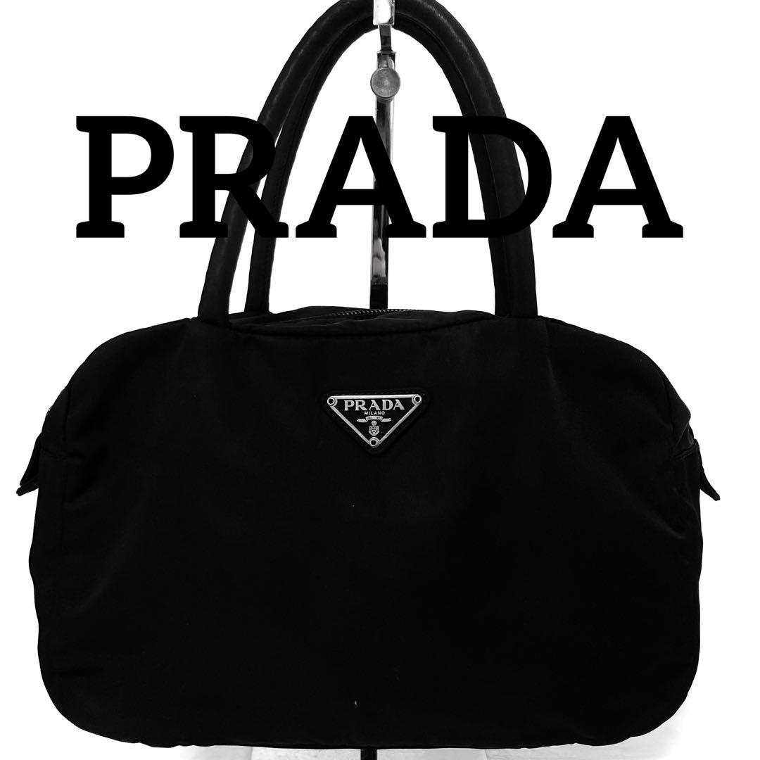美品　PRADA プラダ　ハンドバッグ　トートバッグ　ブラック　ナイロン　黒