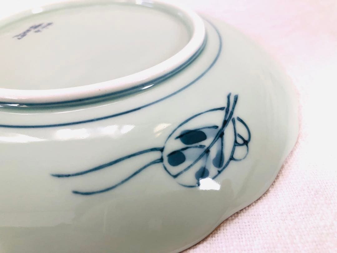 【未使用品】有田焼　清右衛門　松竹梅山水図　平皿　5枚　18.5㎝