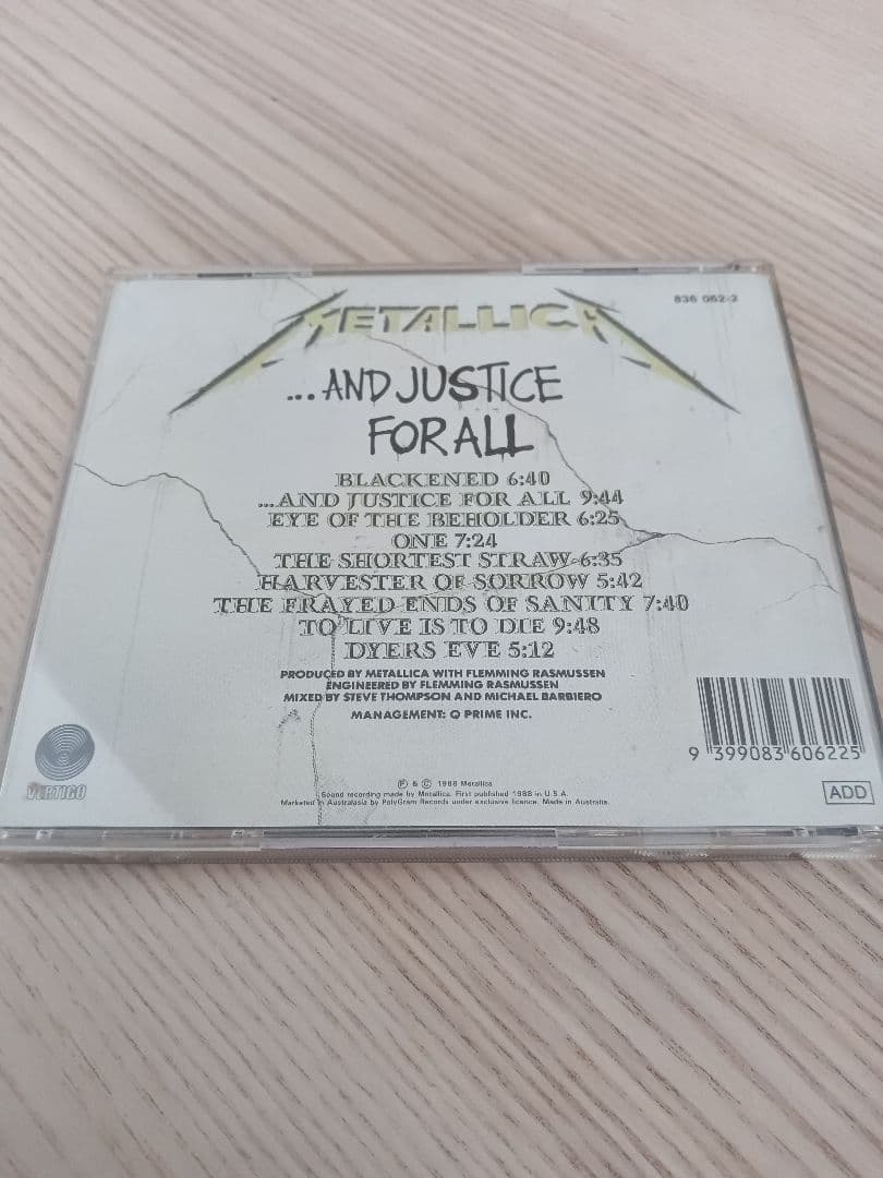 llica ...And Justice For All メタリカ