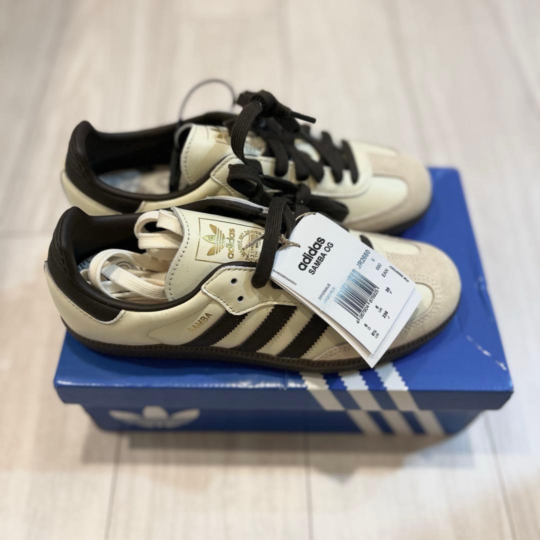 新品 adidas SAMBA OG 23.5 クリームホワイト JR2660