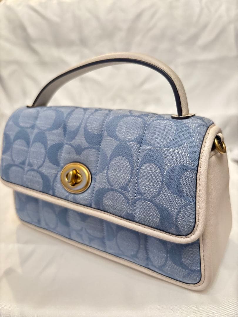 【未使用】COACH コーチ　デニムショルダーバッグ