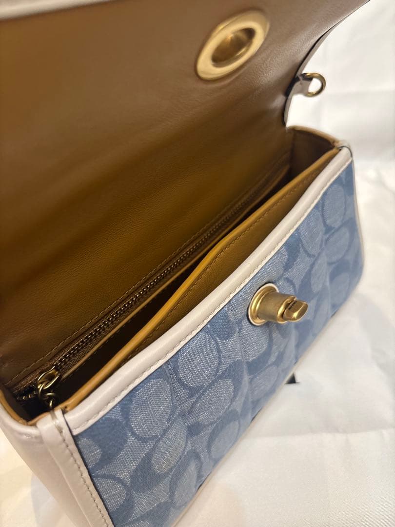 【未使用】COACH コーチ　デニムショルダーバッグ