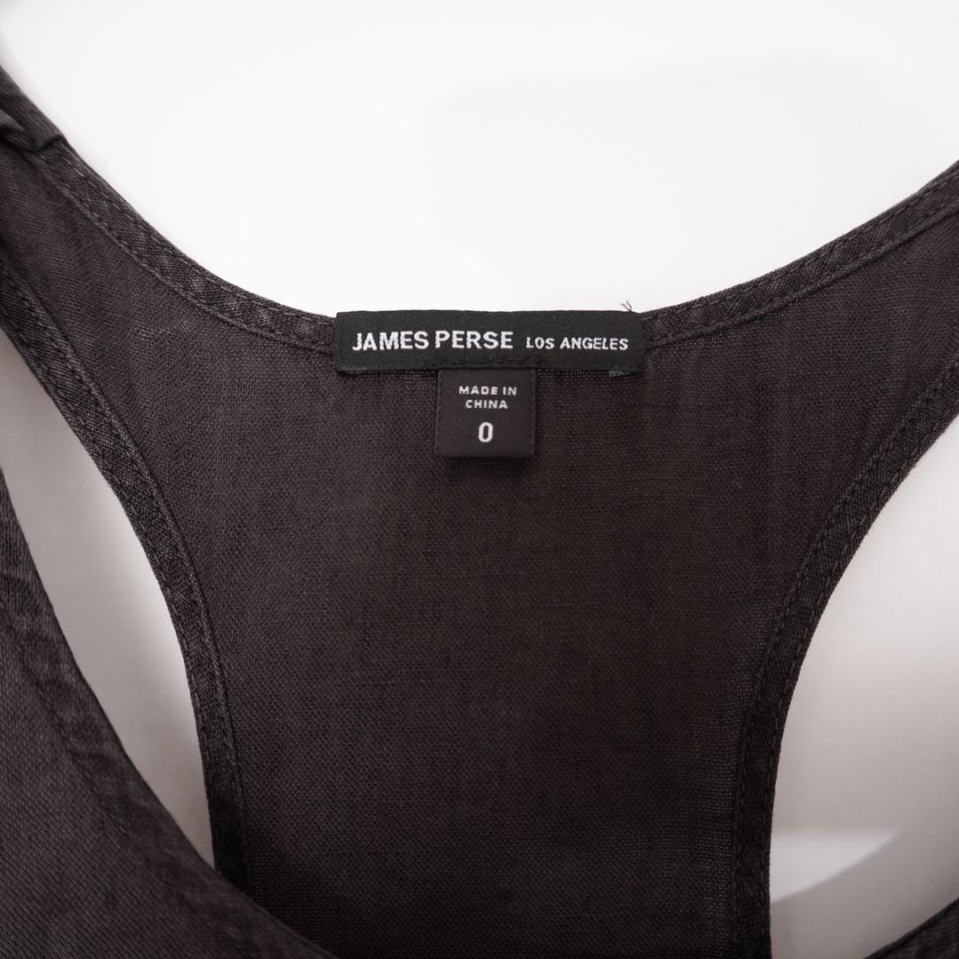 JAMES PERSE リネンオールインワン ブラック サイズ0*CD128