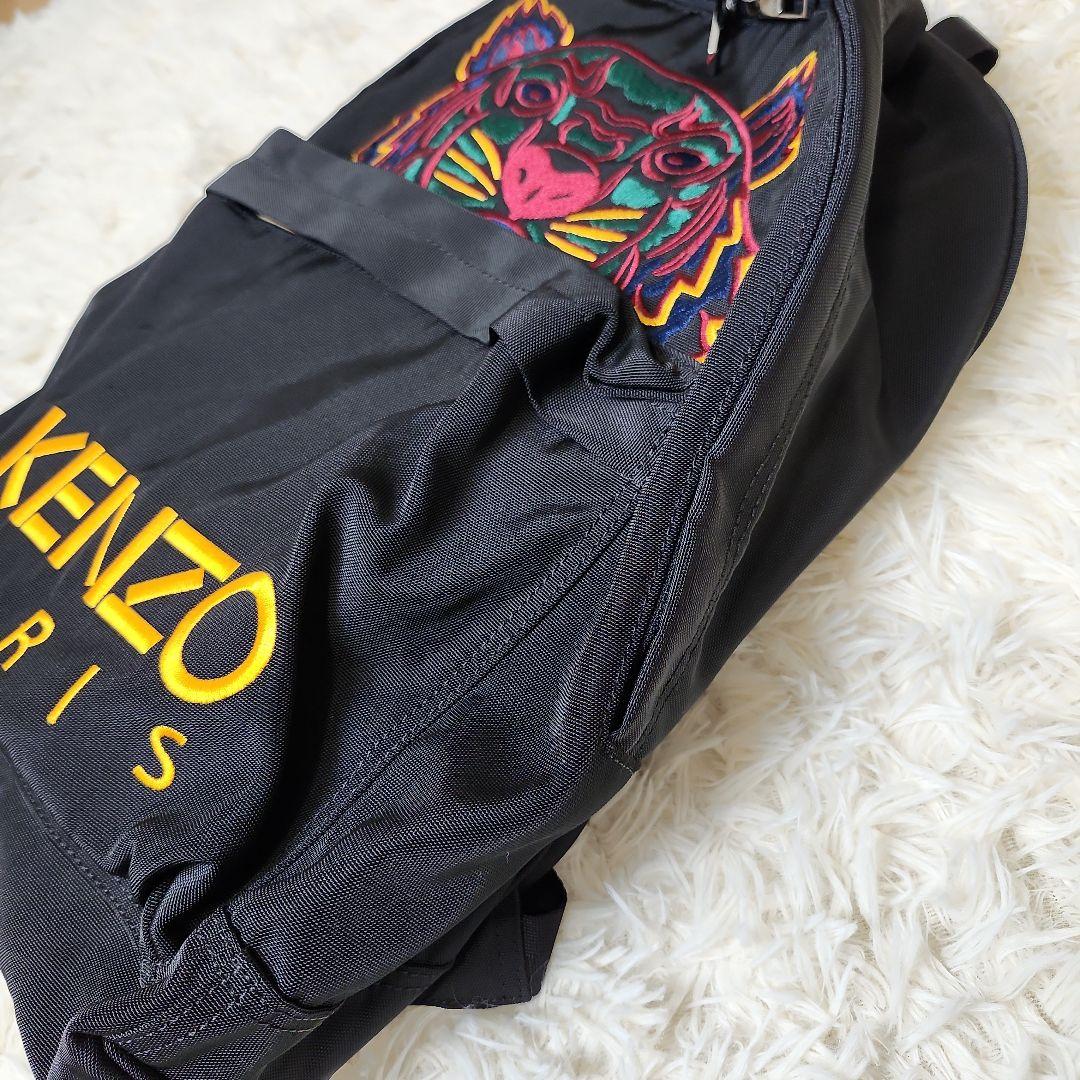 【未使用級】KENZO　タイガー　刺繍　リュック　黒