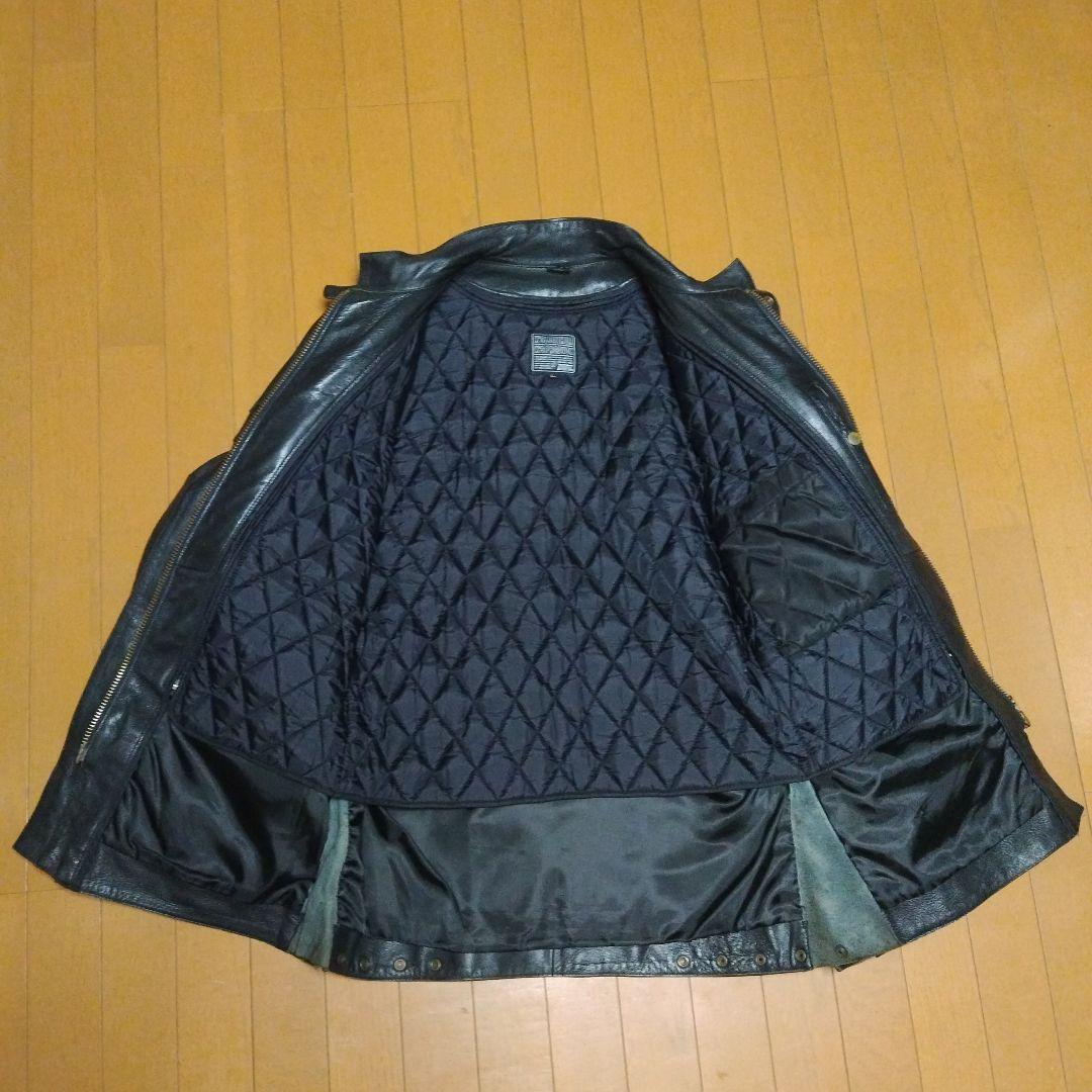 カドヤ kadoya ゴートスキンレザー ジャケット L　キルテングインナー付