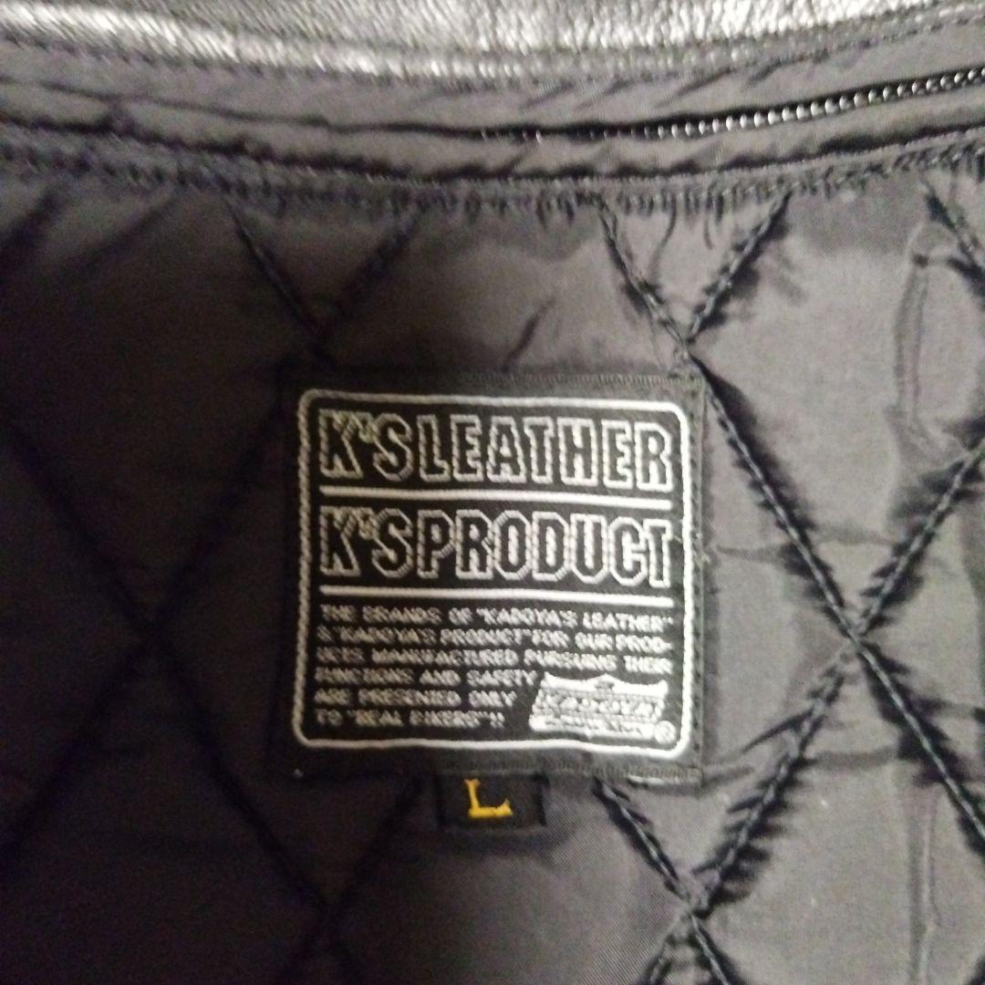 カドヤ kadoya ゴートスキンレザー ジャケット L　キルテングインナー付