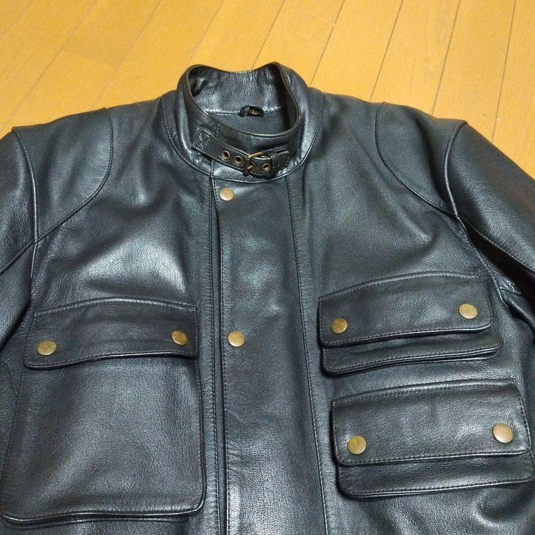 カドヤ kadoya ゴートスキンレザー ジャケット L　キルテングインナー付