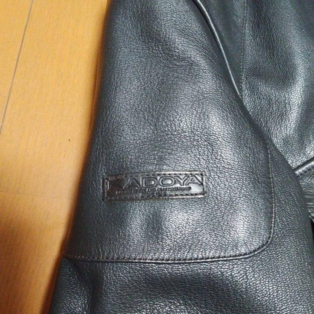 カドヤ kadoya ゴートスキンレザー ジャケット L　キルテングインナー付