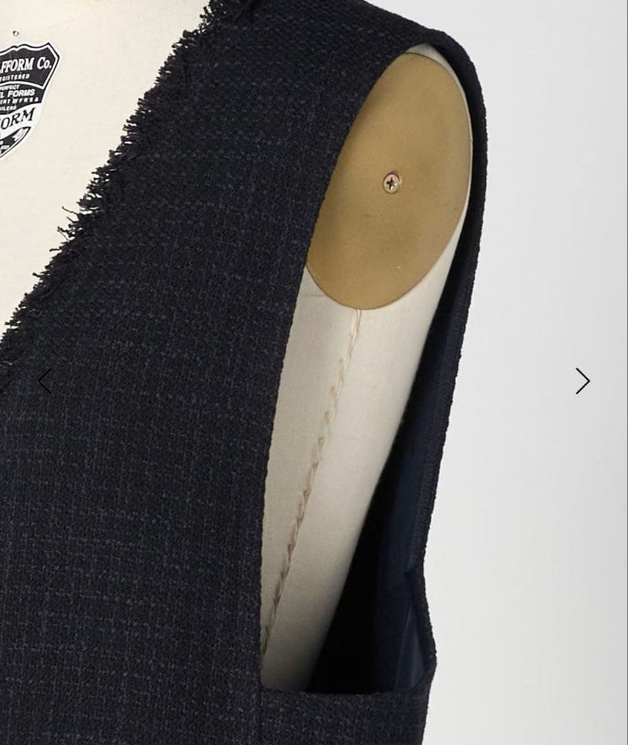 Drawer 2026リゾート　ツイードジャンプスーツ　36ネイビー