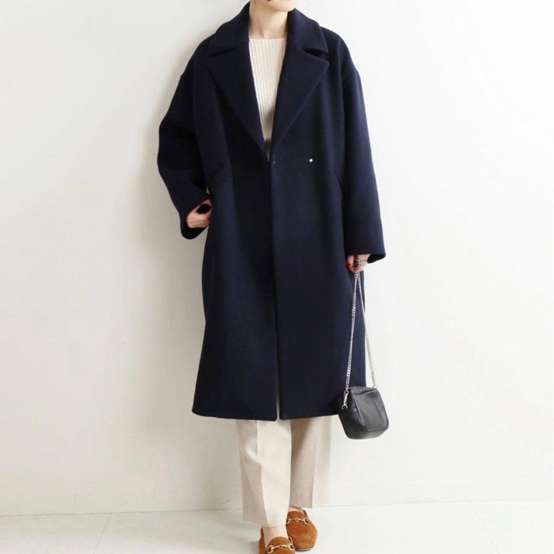 なっじイエナ MANTECO オーバーチェスターコート 38 濃紺