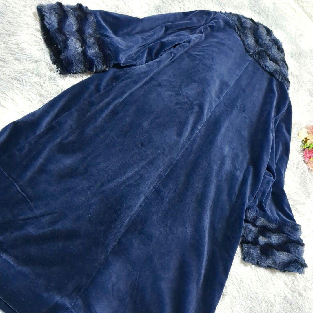 未使用級 sui ANNA SUI ベルベットコート ロングコート XLファー