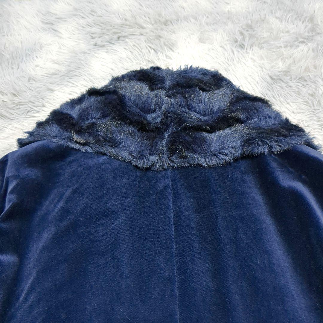 未使用級 sui ANNA SUI ベルベットコート ロングコート XLファー