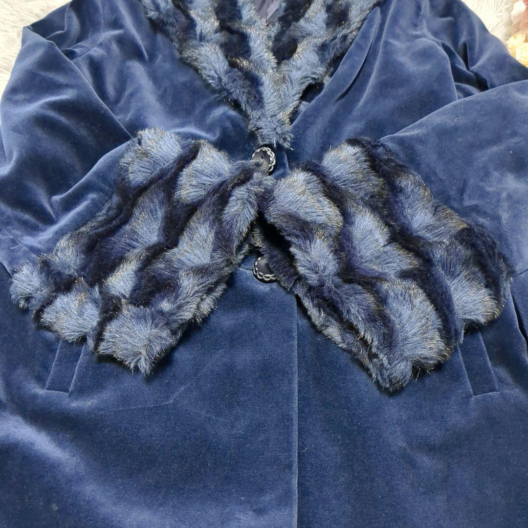 未使用級 sui ANNA SUI ベルベットコート ロングコート XLファー