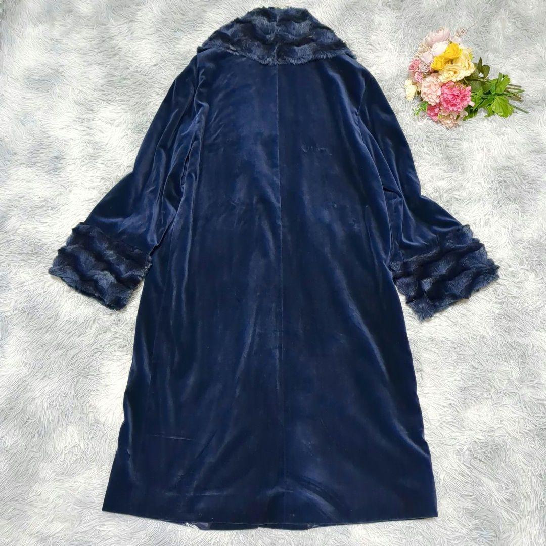 未使用級 sui ANNA SUI ベルベットコート ロングコート XLファー