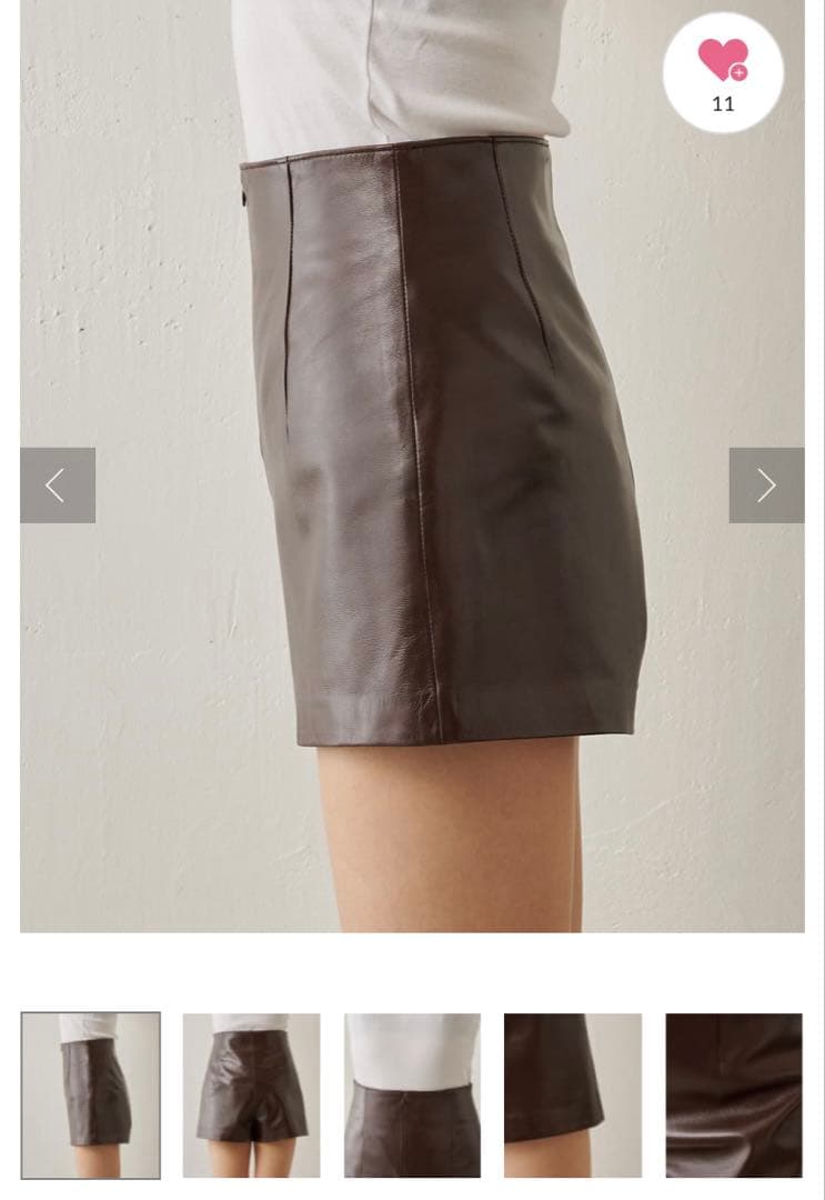 Whim Gazette レザーショートパンツ