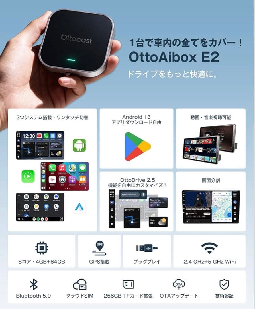 《新品未開封》オットキャストOttoAibox E2 Ottocast 2026