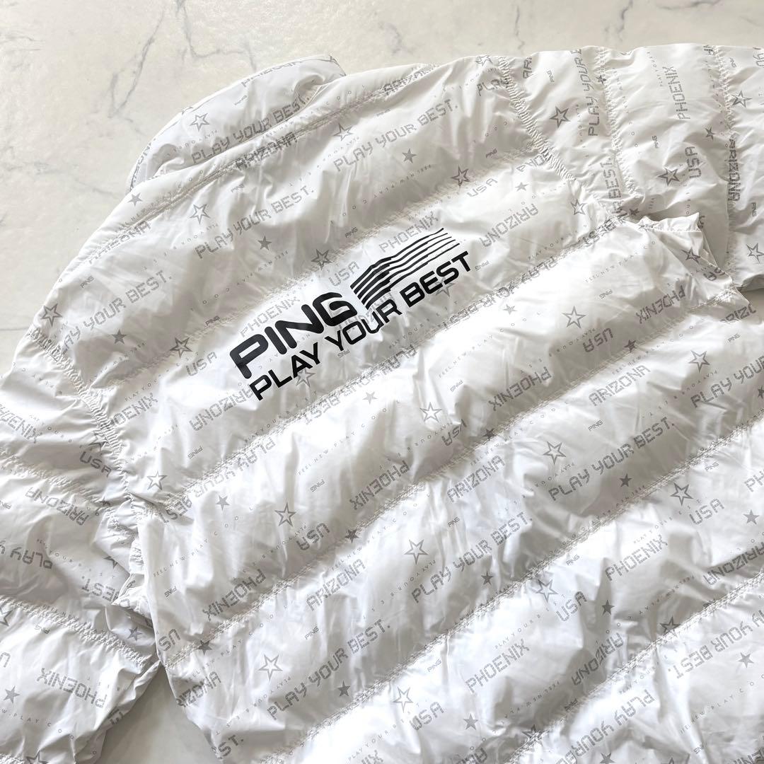 【極美品】 ピン PING 全方向ストレッチ フルジップ 中綿ブルゾン LL