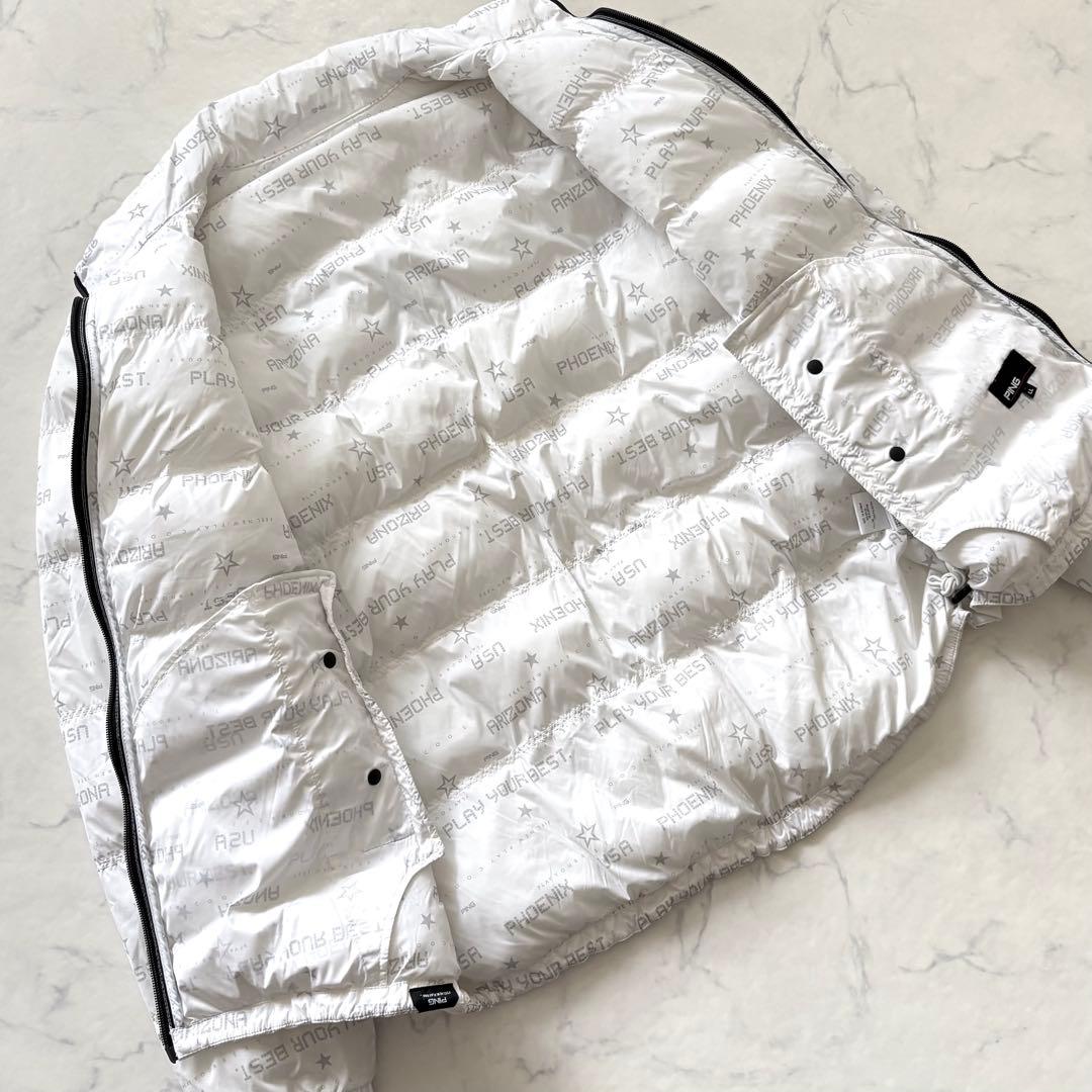 【極美品】 ピン PING 全方向ストレッチ フルジップ 中綿ブルゾン LL