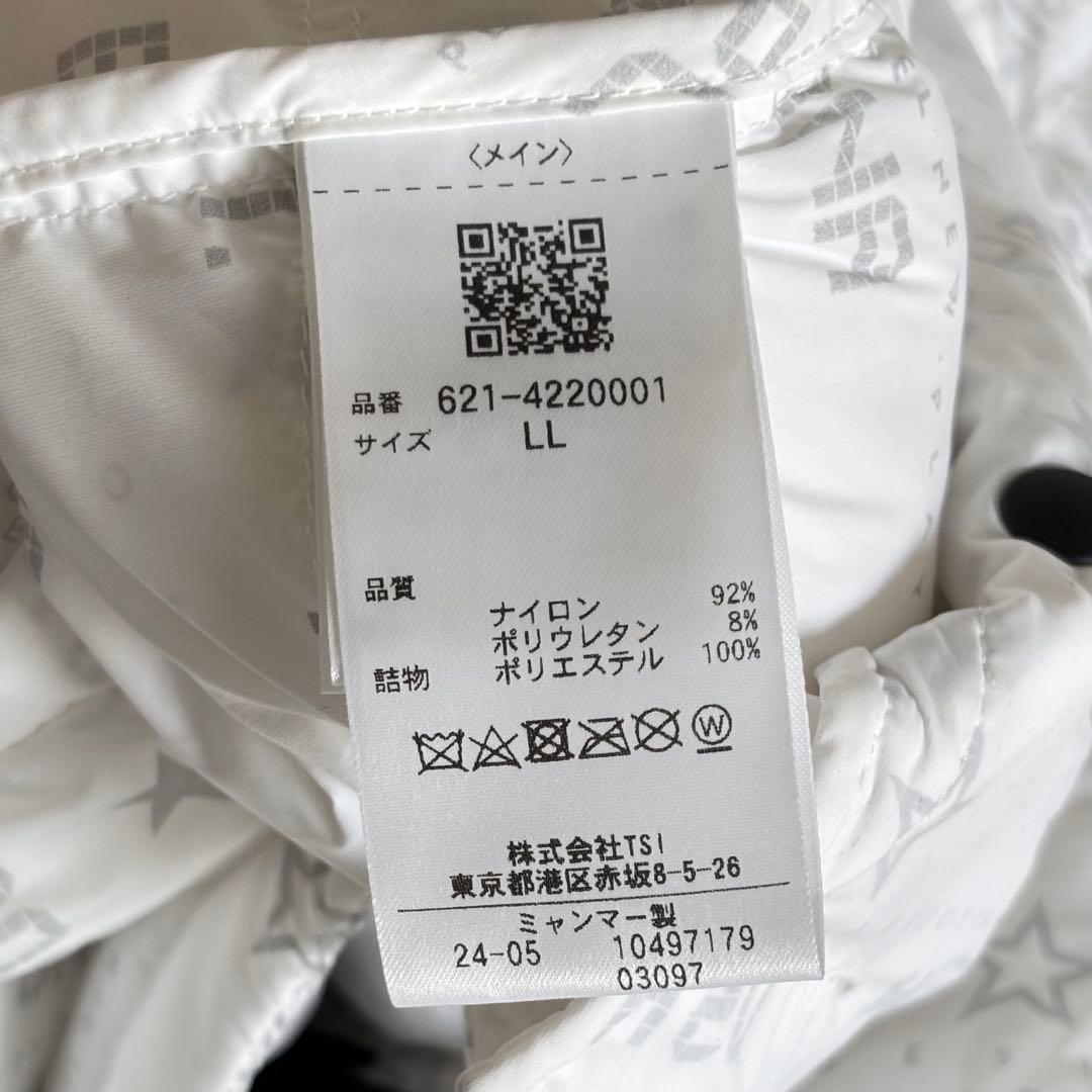 【極美品】 ピン PING 全方向ストレッチ フルジップ 中綿ブルゾン LL