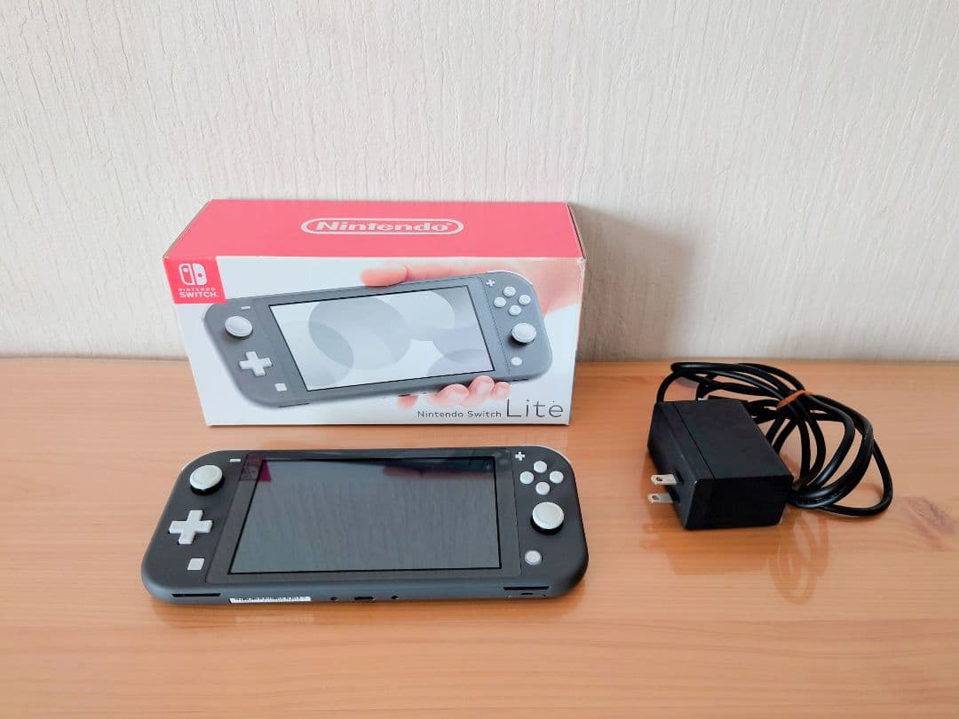 Nintendo Switch Lite 本体 グレー　純正充電器付き