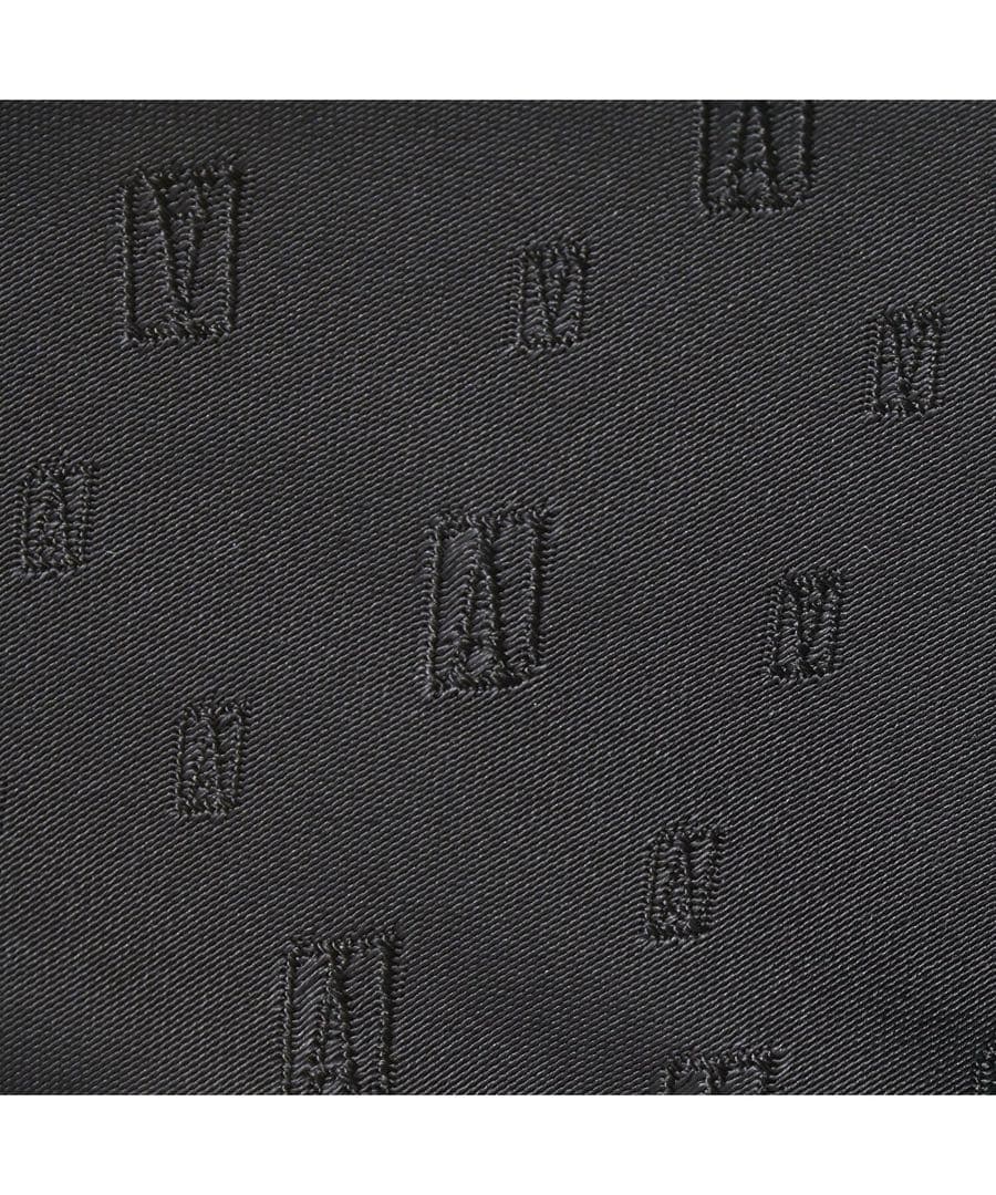 アレクサンドルドゥパリ シルク サテン リボン カチューシャ ロゴ入り ブラック