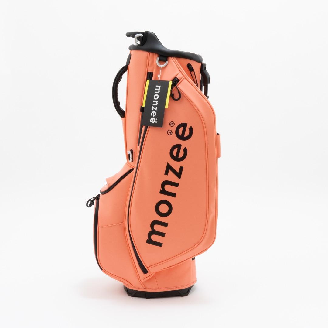 ひ*で様 monzee モンジーキャディバッグ新品 サーモンピンク