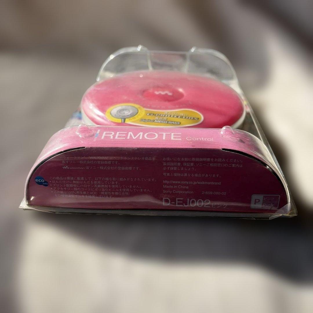 SONY CDウォークマンD-EJ002 ピンク リモコン付　新品未使用未開封