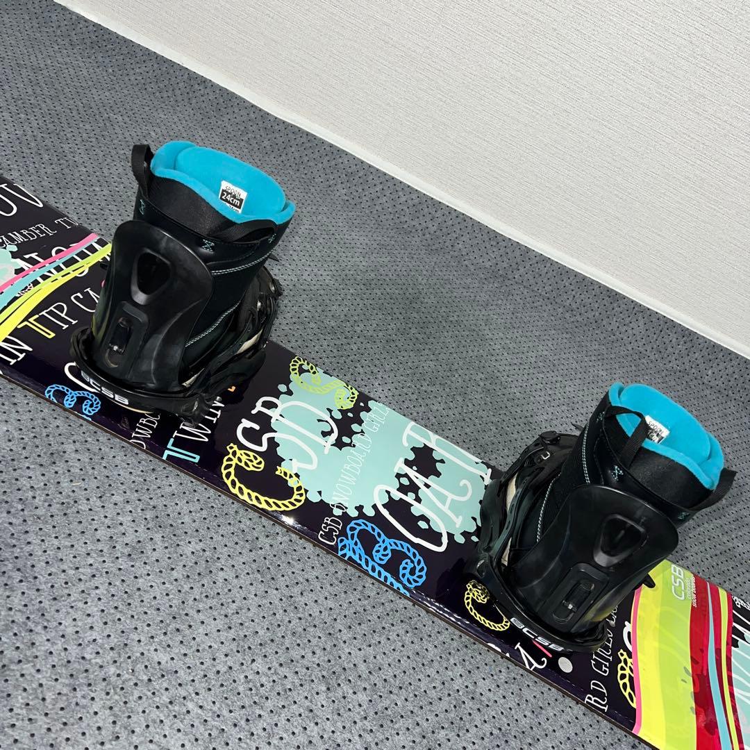 7-8回使用 キッズスノーボード CSB 140cm＋バイン＋ダイヤルブーツ