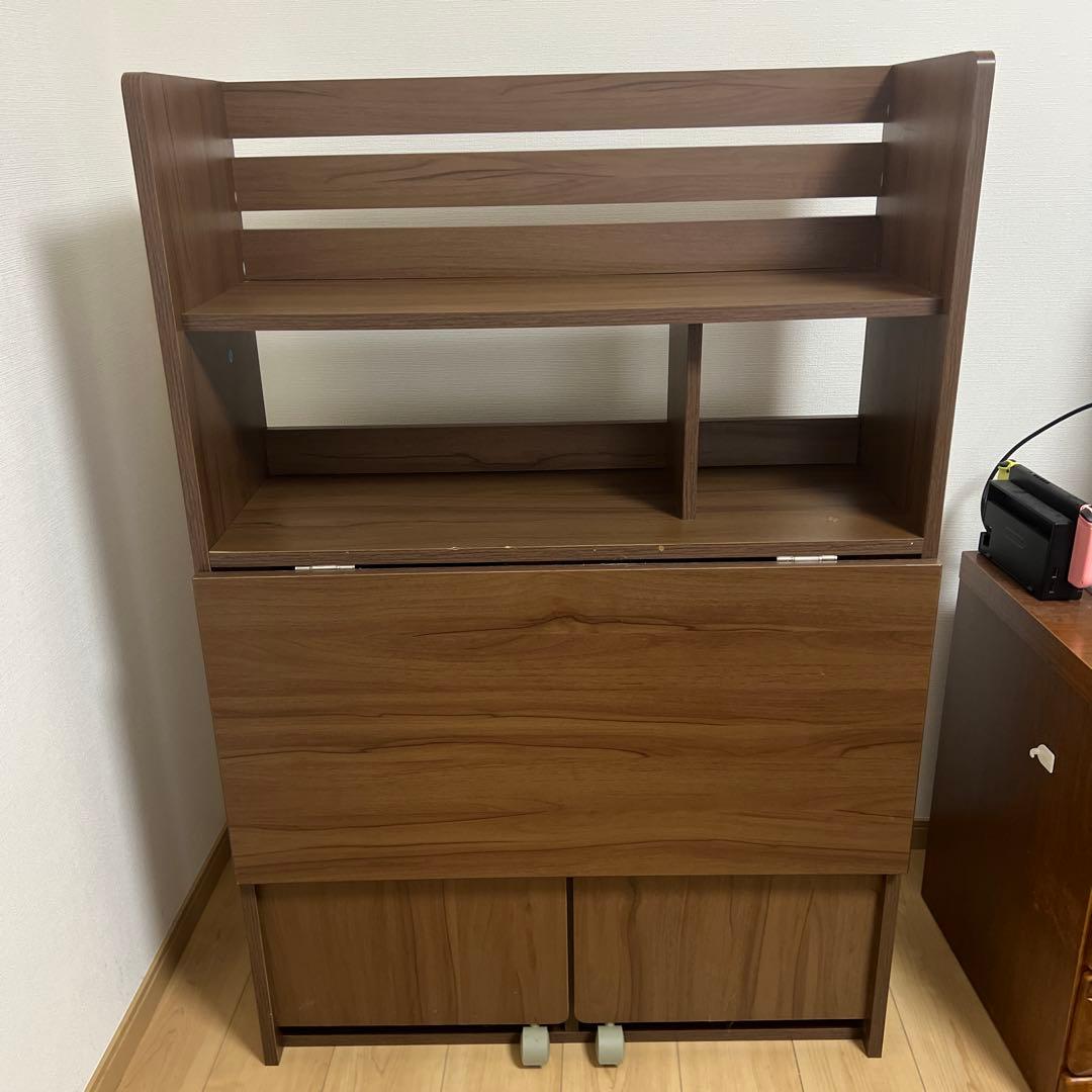 ニトリ.ブラウン木製シンプルデスク