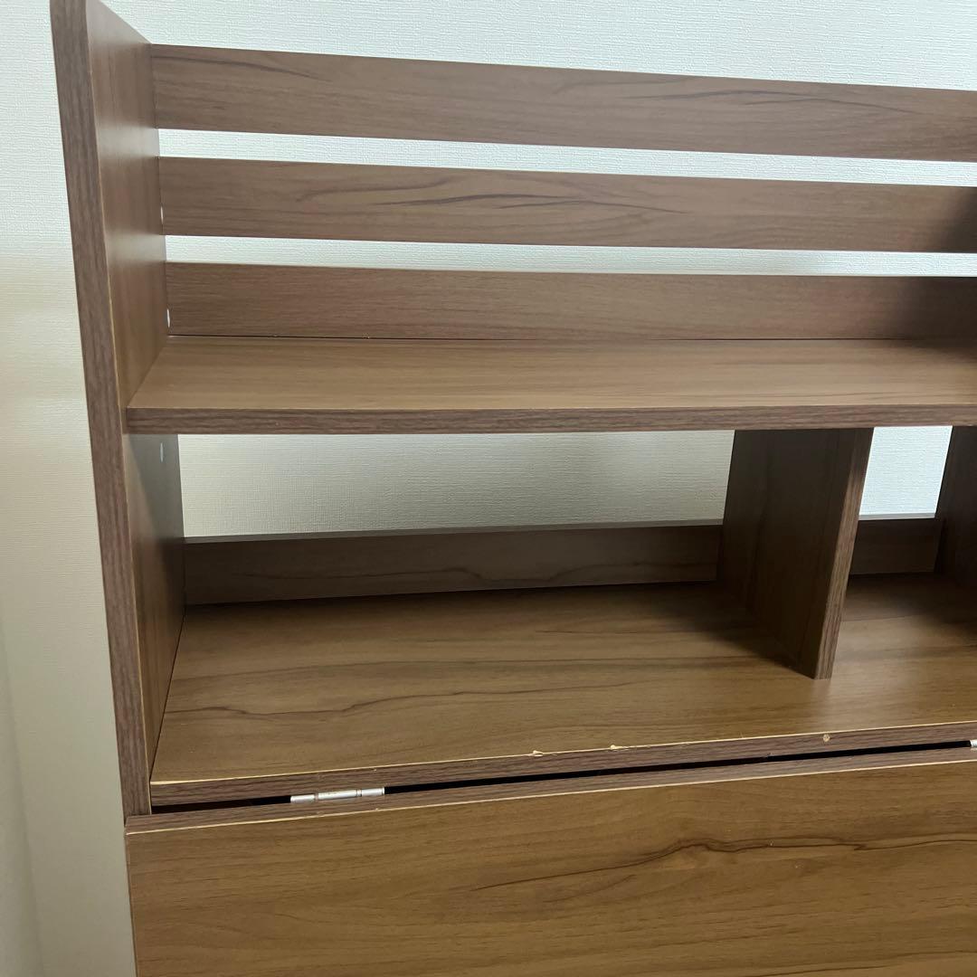 ニトリ.ブラウン木製シンプルデスク