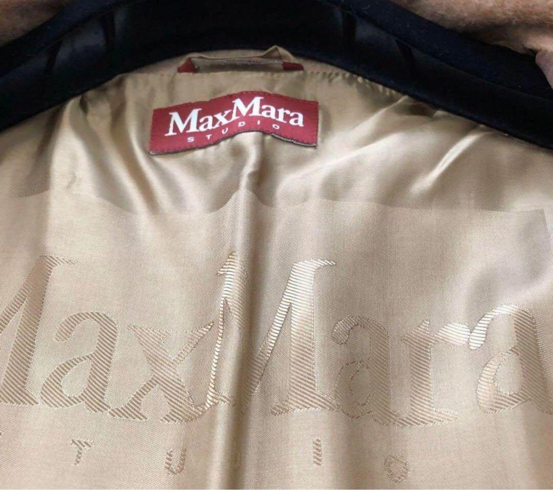Max Mara studio コート　ベージュ　M カシミヤ混