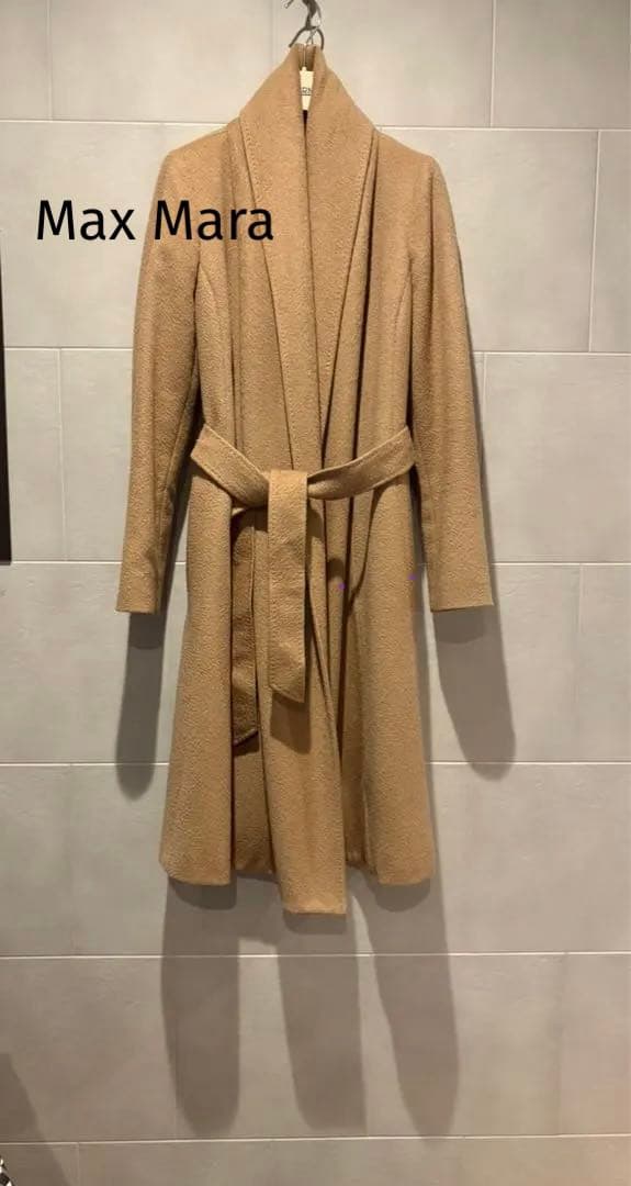 Max Mara studio コート　ベージュ　M カシミヤ混