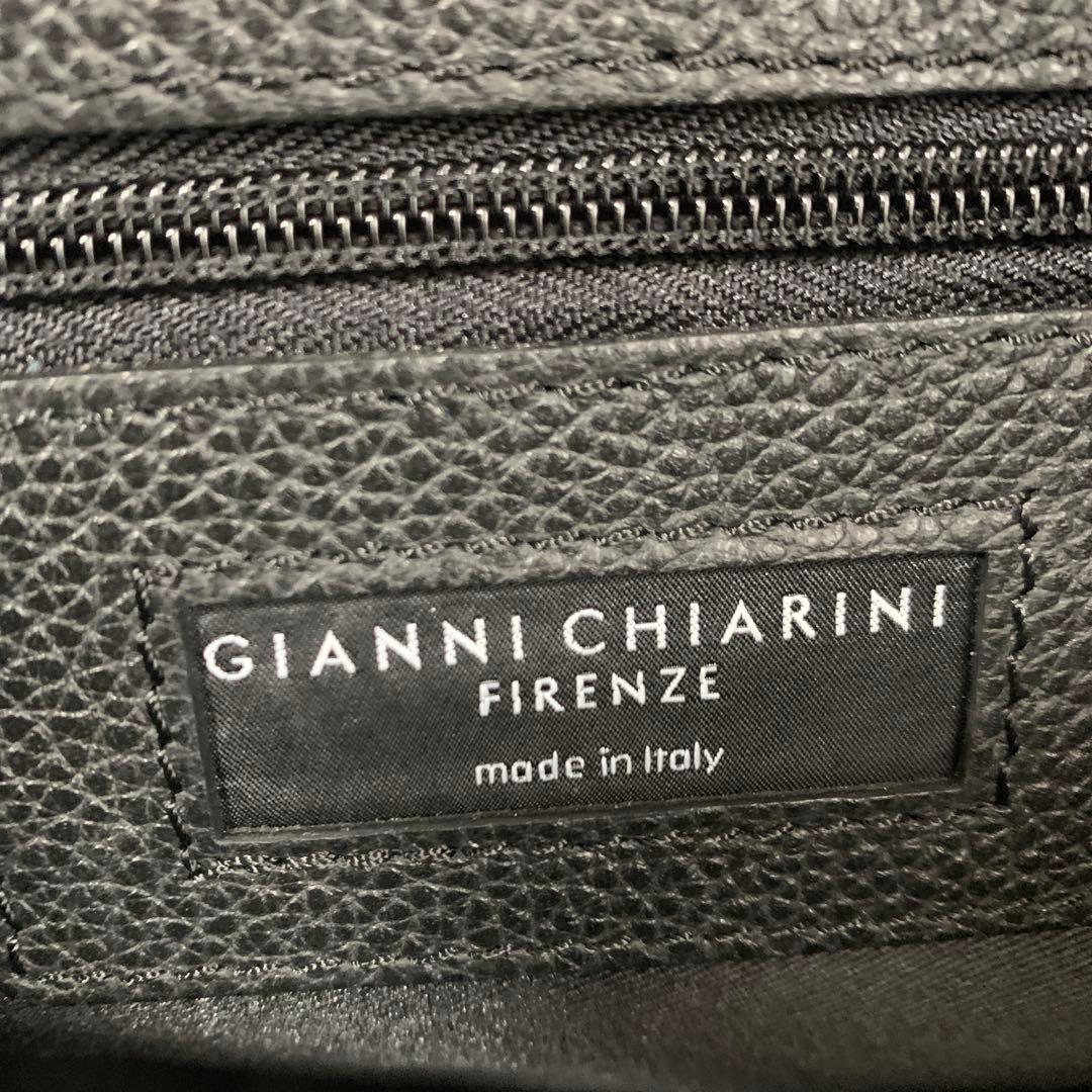 【美品】GIANNI CHIARINI ブラックビジネスバッグ大容量