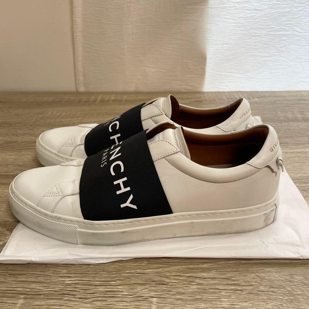 GIVENCHY シティ スニーカー ロゴ スリッポン レザー 白 40
