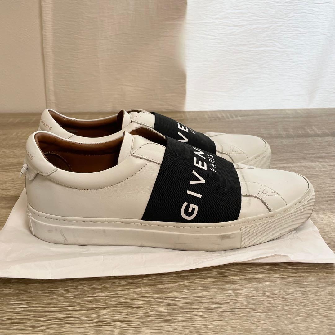 GIVENCHY シティ スニーカー ロゴ スリッポン レザー 白 40