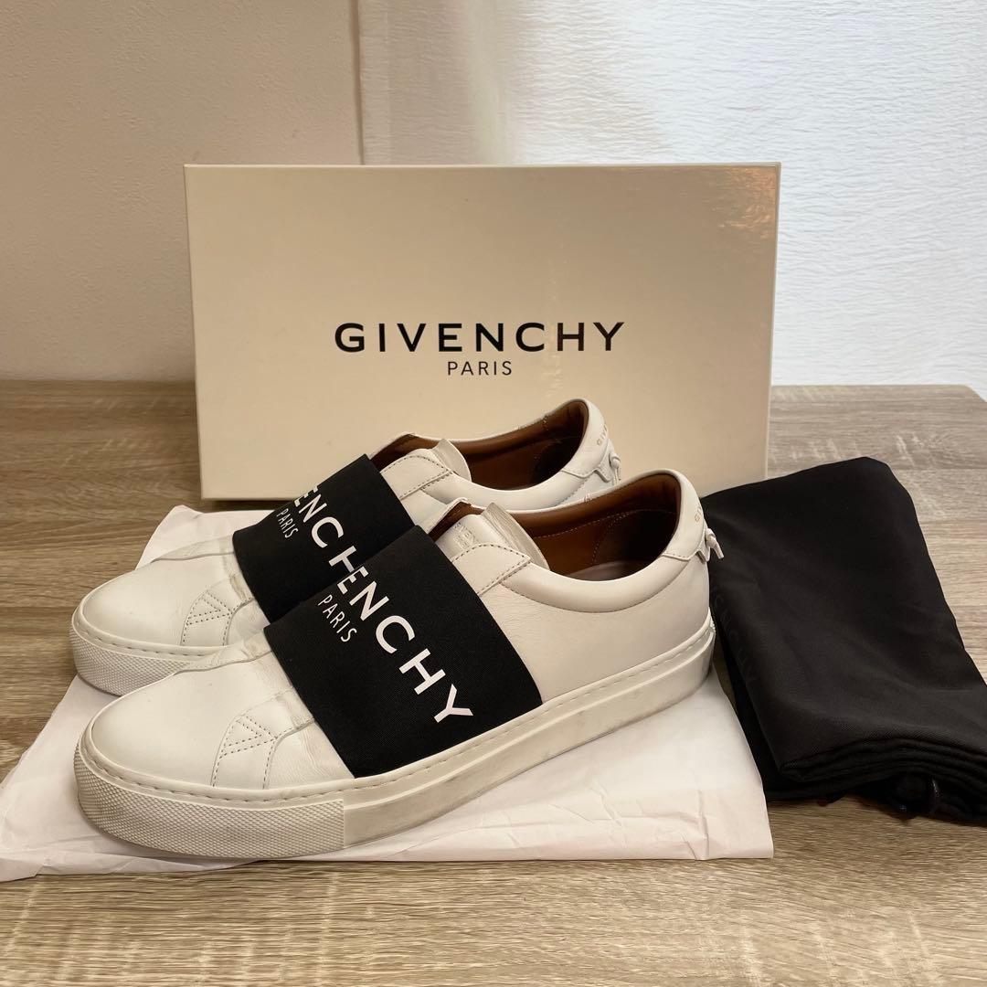 GIVENCHY シティ スニーカー ロゴ スリッポン レザー 白 40